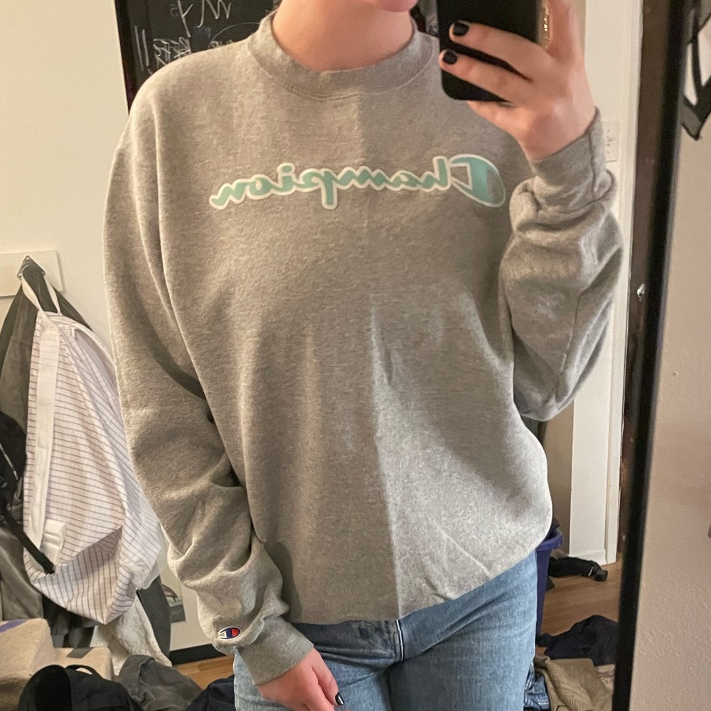 Grey champion crew neck